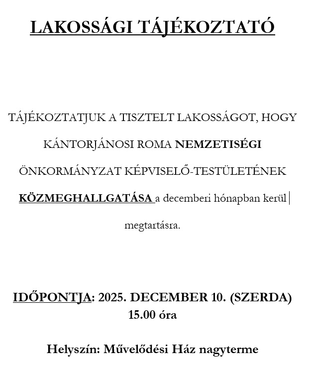 Közmeghallgatás roma 2025