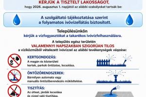 I. fokú vízkorlátozás